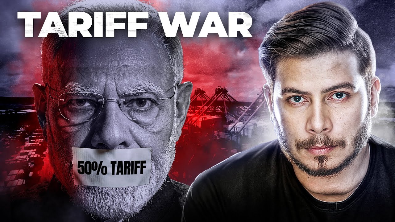 YouTube post by @NitishRajput for Testbook. Caption reads: US vs India Tariff War Explained.
