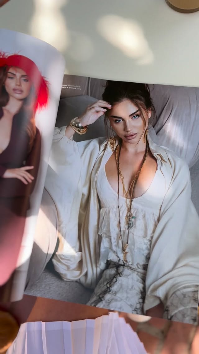 Instagram post by @lana.tsyhanok for Glamour. Caption reads: my work for @glamourmag 🤍.