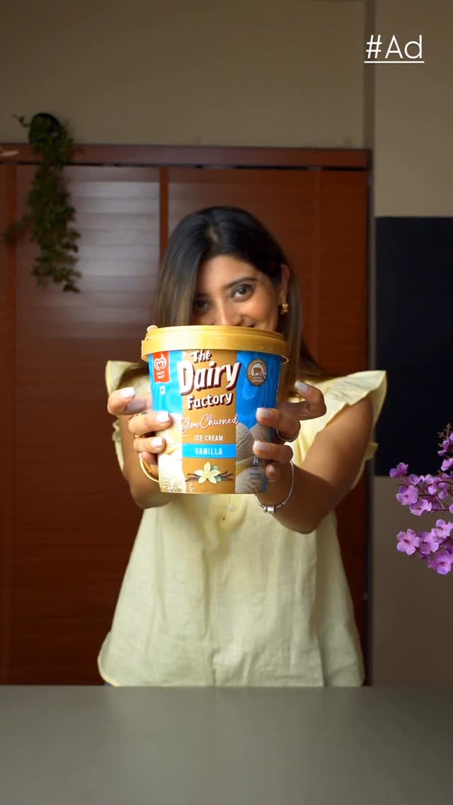 Instagram post by @niralichoksi_ for Kwality Wall's. Caption reads: The all-new @dairyfactoryicecream by @kwalitywalls....