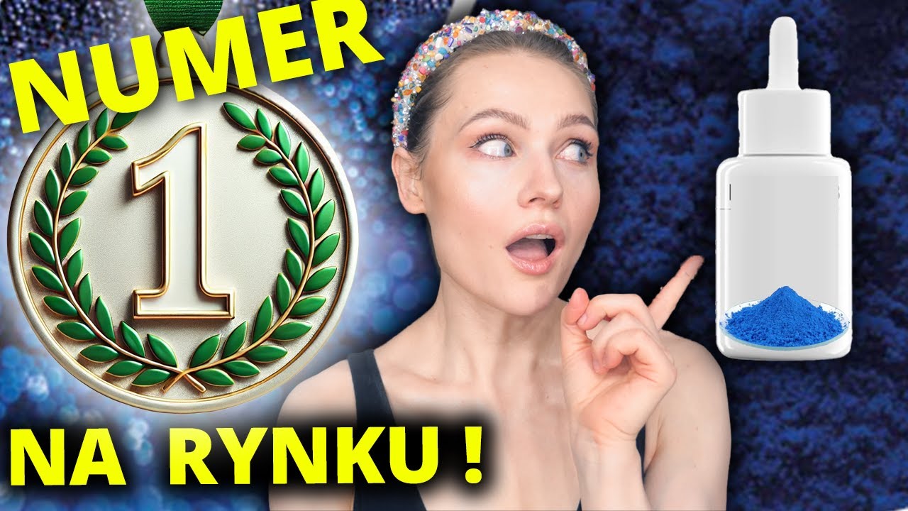 YouTube post by @Pondii for Allegro. Caption reads: THE BEST COPPER PEPTIDE ON THE POLISH MARKET 😍.