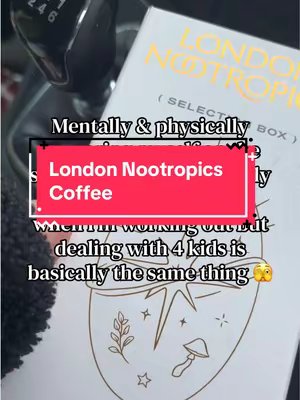 TikTok post by @staceys.life4 for London Nootropics. Caption reads: This adaptogenic coffee by @London Nootropics has....