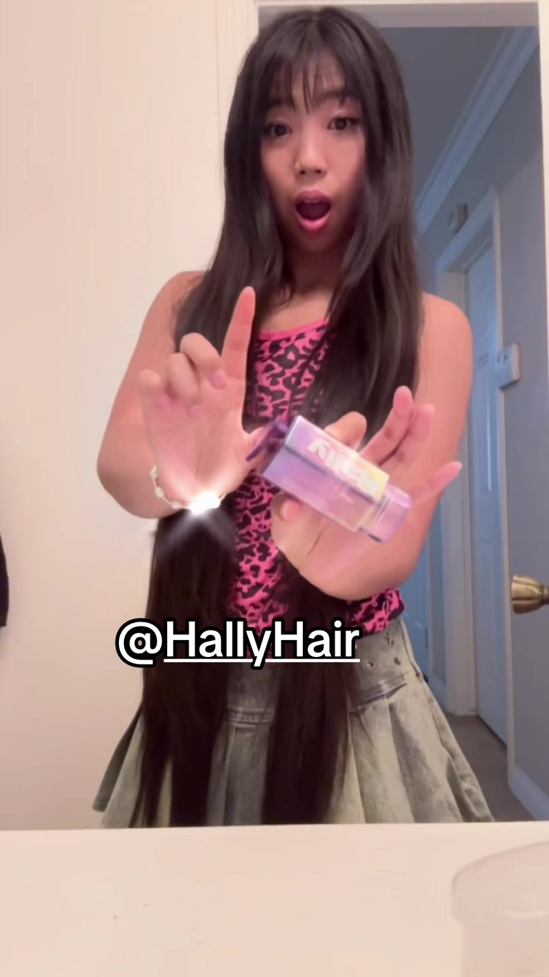 TikTok post by @the_weirdo_abby4 for Hally Hair. Caption reads: Best gem pen ever!!💕💎 @Hally Hair #foryoupage....