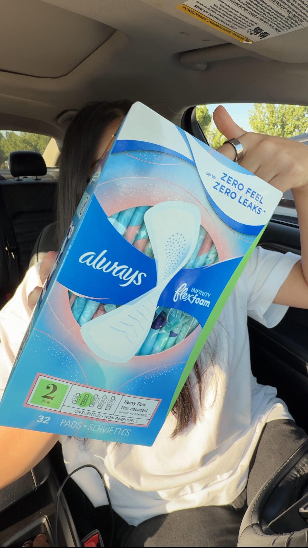 Instagram post by @couponingwithtina for Always. Caption reads: #Always_Ad Low on pads? 👀 This is your sign to....
