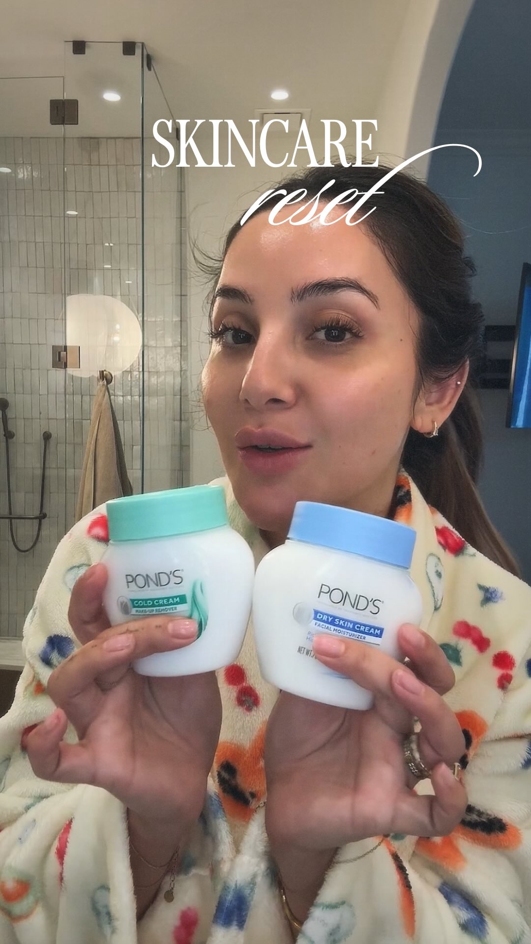 Instagram post by @casualallure for POND'S. Caption reads: #ad Resetting my routine, one classic at a time....