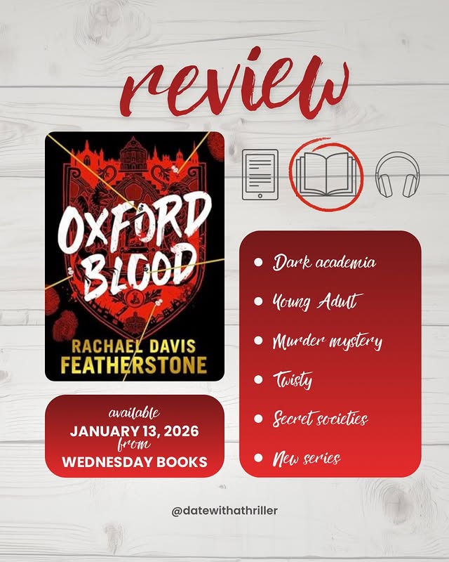 Instagram post by @datewithathriller for Wednesday Books. Caption reads: [...] 👏 Thank you partner @wednesdaybooks for the....