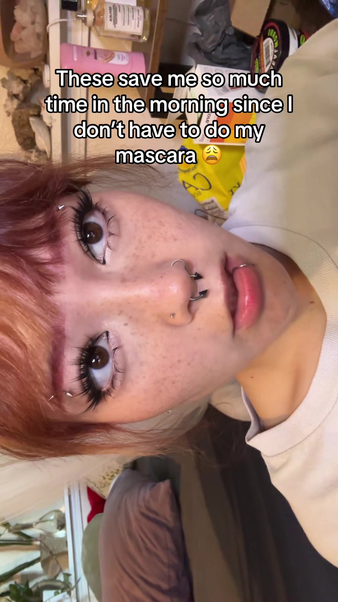 TikTok post by @monstersizedmeat for Fowendia Lashes. Caption reads: @Fowendia Lashes #lashclusters #lashes #lash.