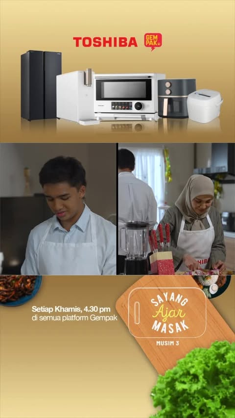 Instagram post by @bambam_studios for Astro Gempak. Caption reads: [...] Ajar Masak S3 di semua platform Astro....