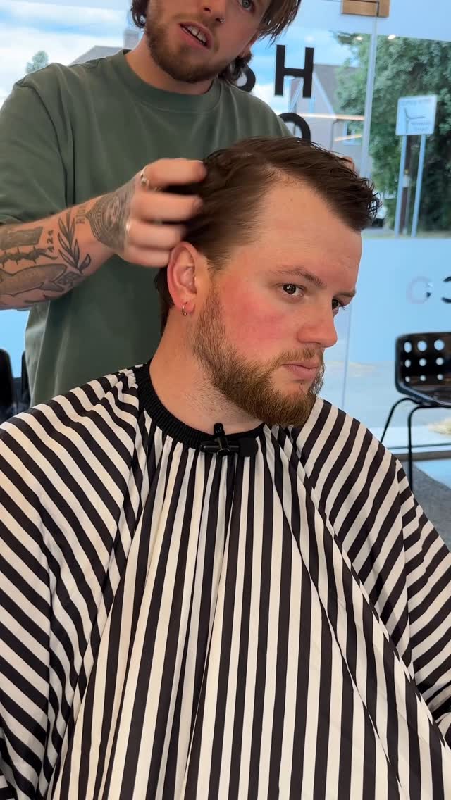 Instagram post by @thetourettesbarber for American Crew. Caption reads: [...] to add volume to my hair is the....