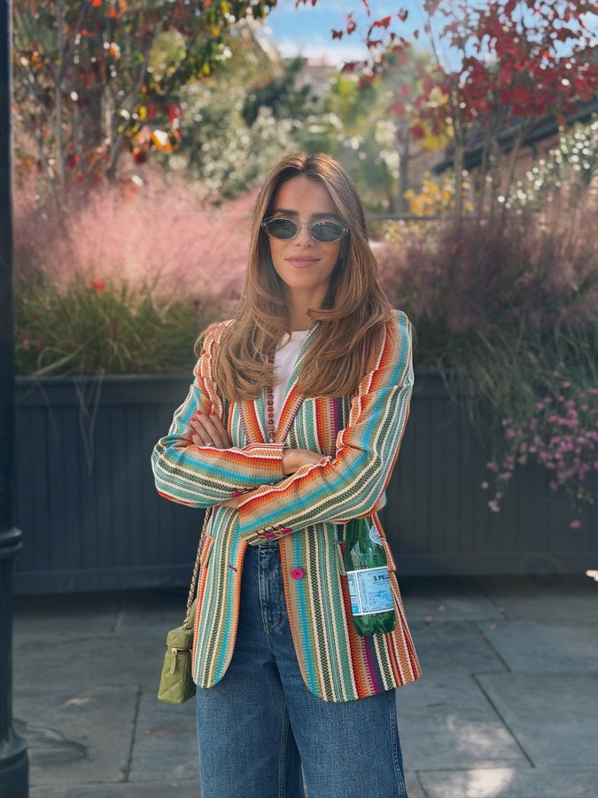 Instagram post by @juliaberolzheimer for Sanpellegrino. Caption reads: A great day of @foodandwine with @sanpellegrino_us....