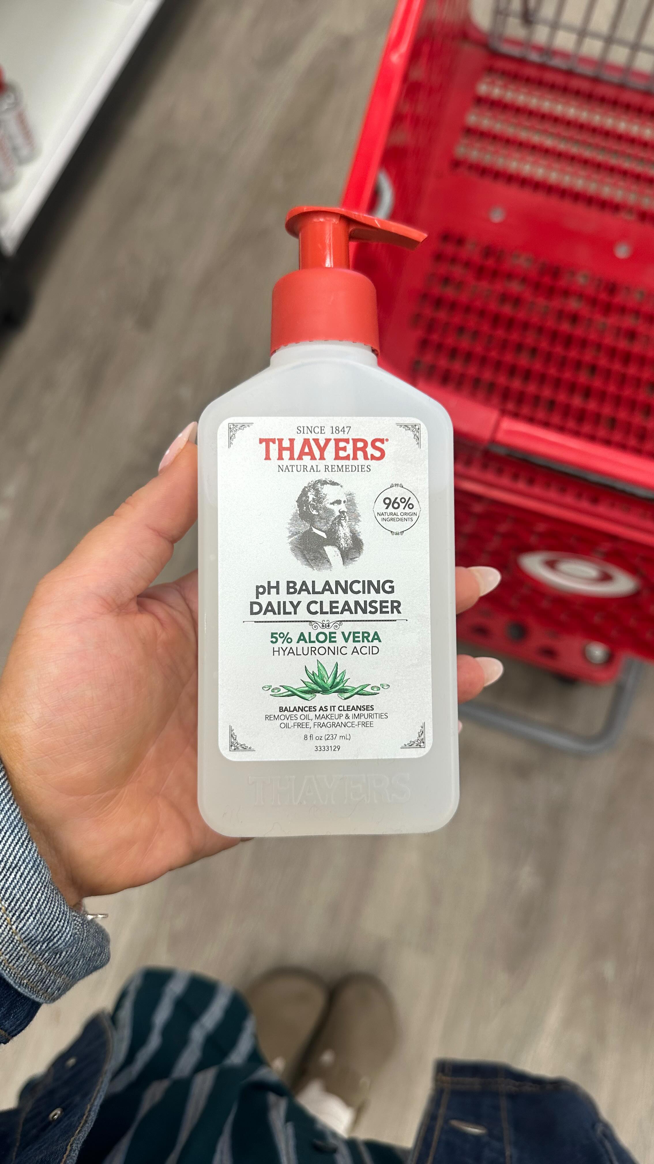 Instagram post by @taylormshipley for Thayers. Caption reads: #Ad Meet the cleanser your skin’s been waiting for....