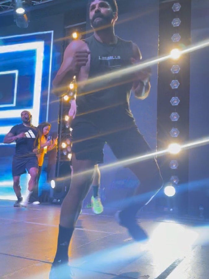 Instagram post by @bilelhaloui for LES MILLS. Caption reads: Meeting human beings like you doesn’t happen every....