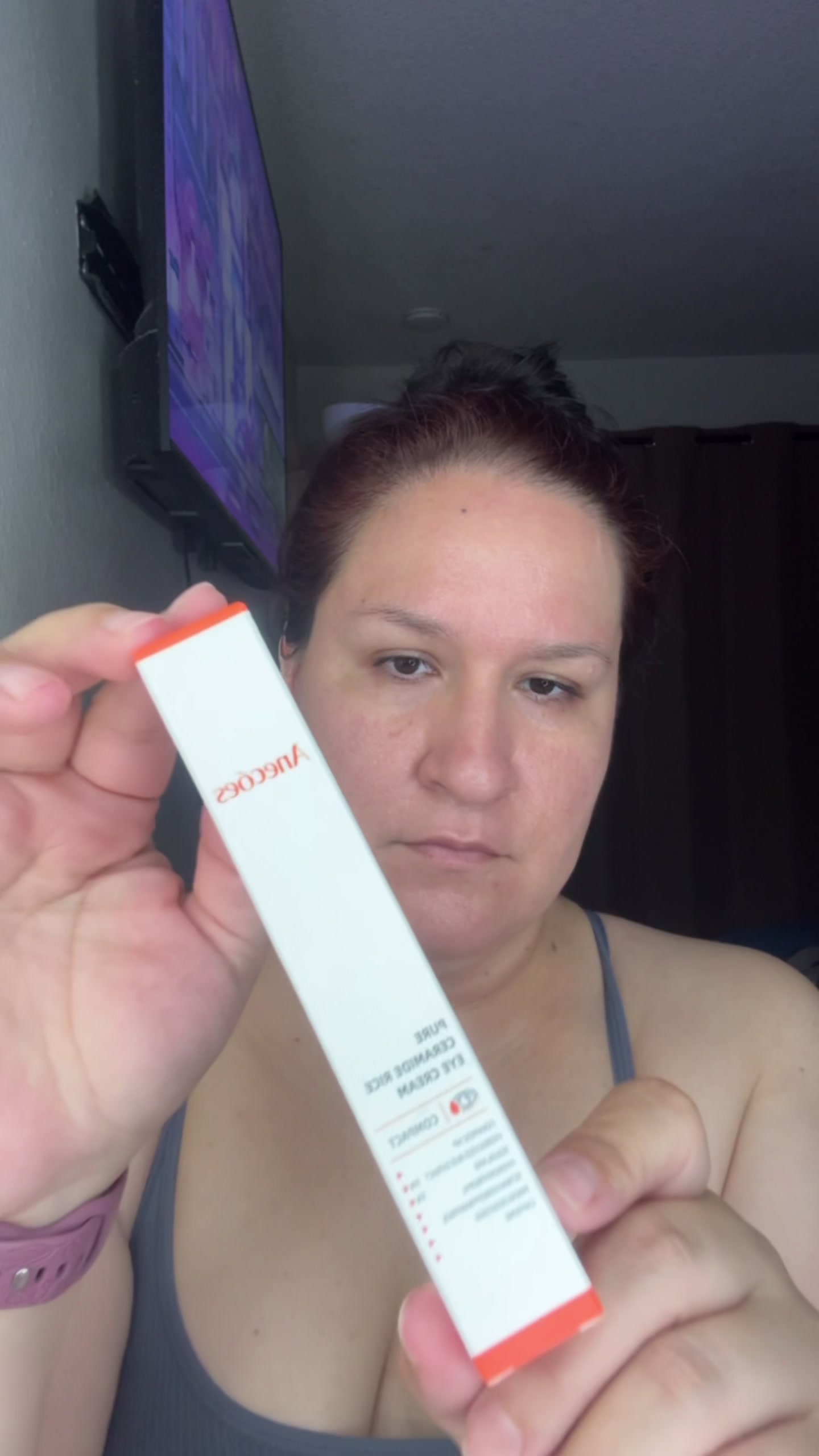 TikTok post by @lucyylovesmakeup for ANECOES. Caption reads: @ANECOES official lifting and firming undereye....