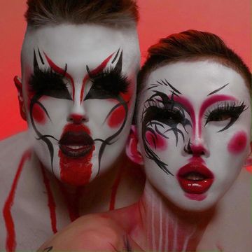 Instagram post by @sterlingtullnyc for Ben Nye Makeup. Caption reads: [...] @mehronmakeup Paint Stick in White....