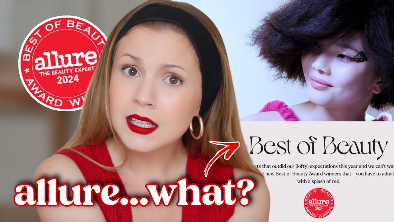 YouTube post by @KellyGooch for Allure. Caption reads: Allure decided *these* were the best of 2024....