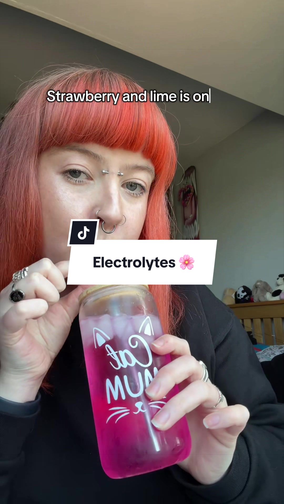 TikTok post by @sofiadoesmakeup for ViDrate. Caption reads: [...] reminder to have your electrolytes 🌸....