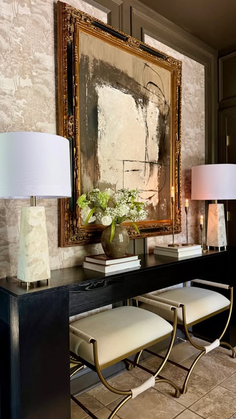 Instagram post by @alexandralevyinteriors for Rebel Walls. Caption reads: [...] and I’ll send you the link! This @rebelwalls....