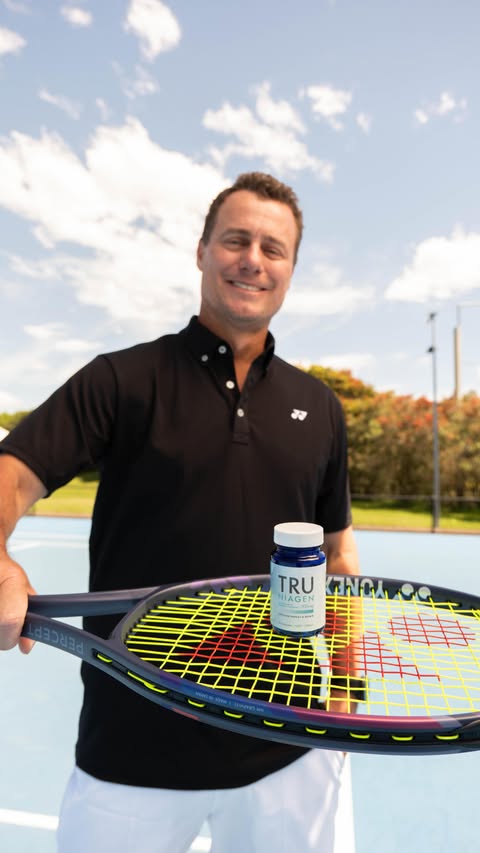 Instagram post by @lleytonhewitt89 for TRU NIAGEN. Caption reads: [...] life. That’s why I’ve partnered with....