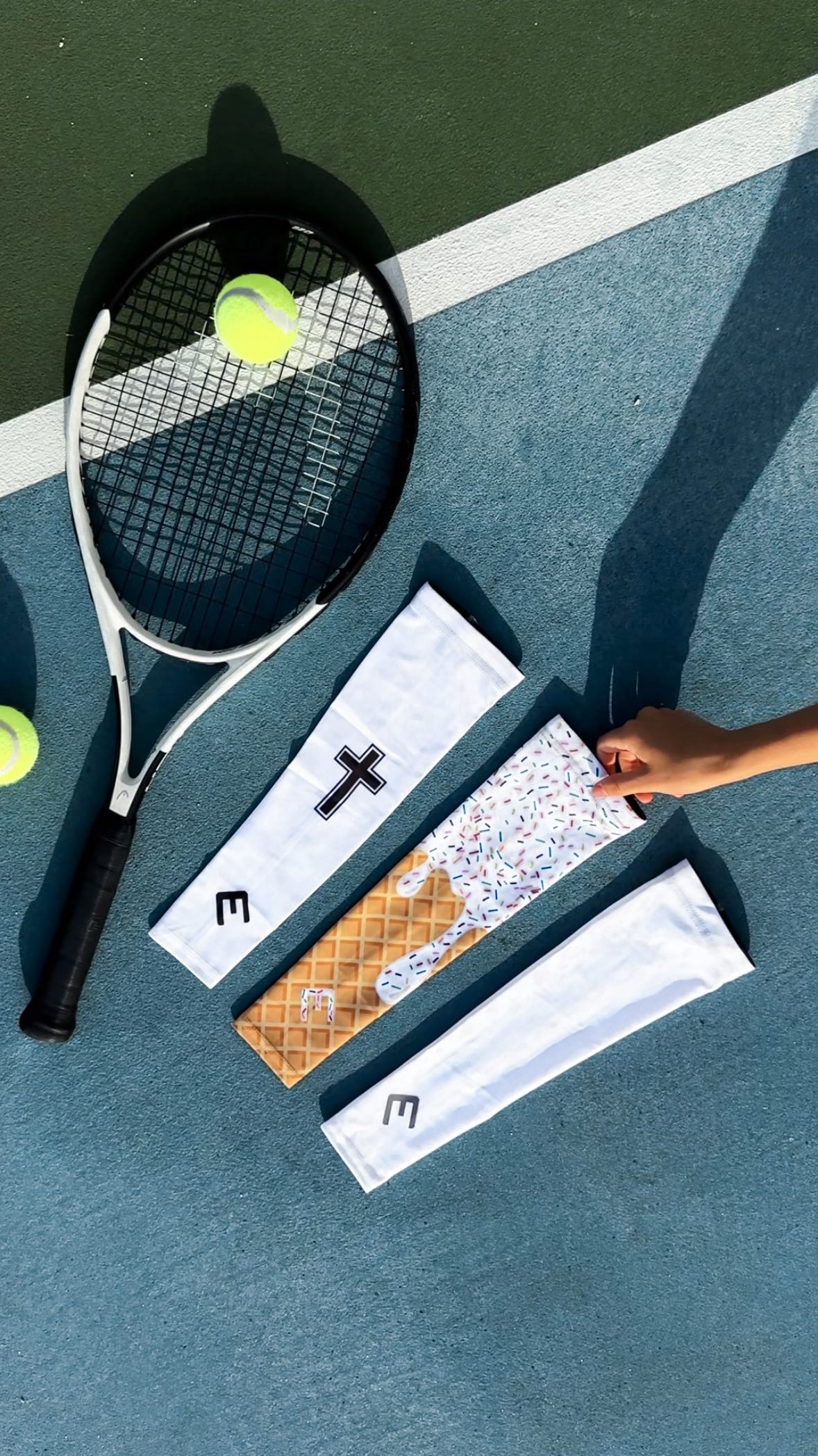 Instagram post by @valeri_almanskaya for Elite Athletic Gear. Caption reads: [...] every serve, swing & stretch with....