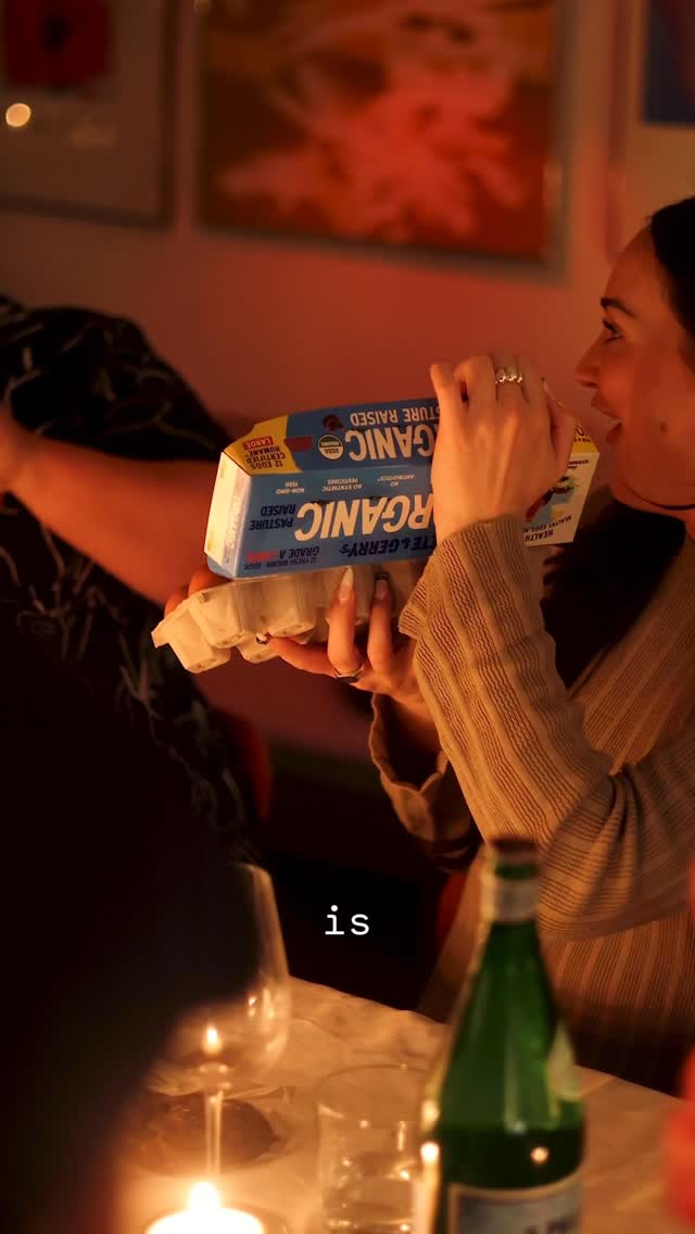 Instagram post by @potatoislike for Pete & Gerry's. Caption reads: If you know me, you know I absolutely love eggs,....