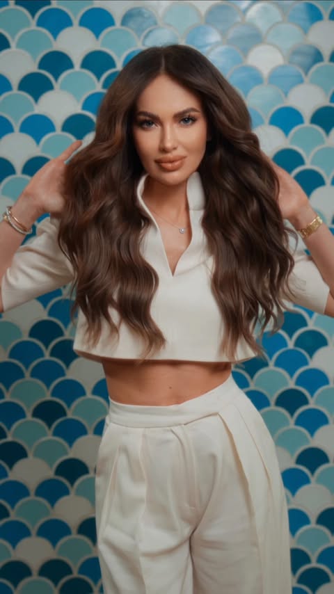 Instagram post by @monica_orlanda for Moroccanoil. Caption reads: [...] created together with the talented....