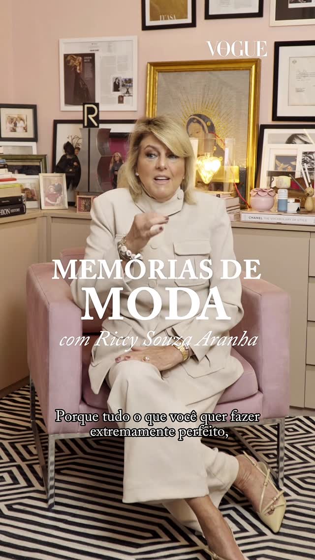 Instagram post by @riccysouzaaranha for Vogue. Caption reads: “Sempre tive vontade de deixar algum legado”, diz....