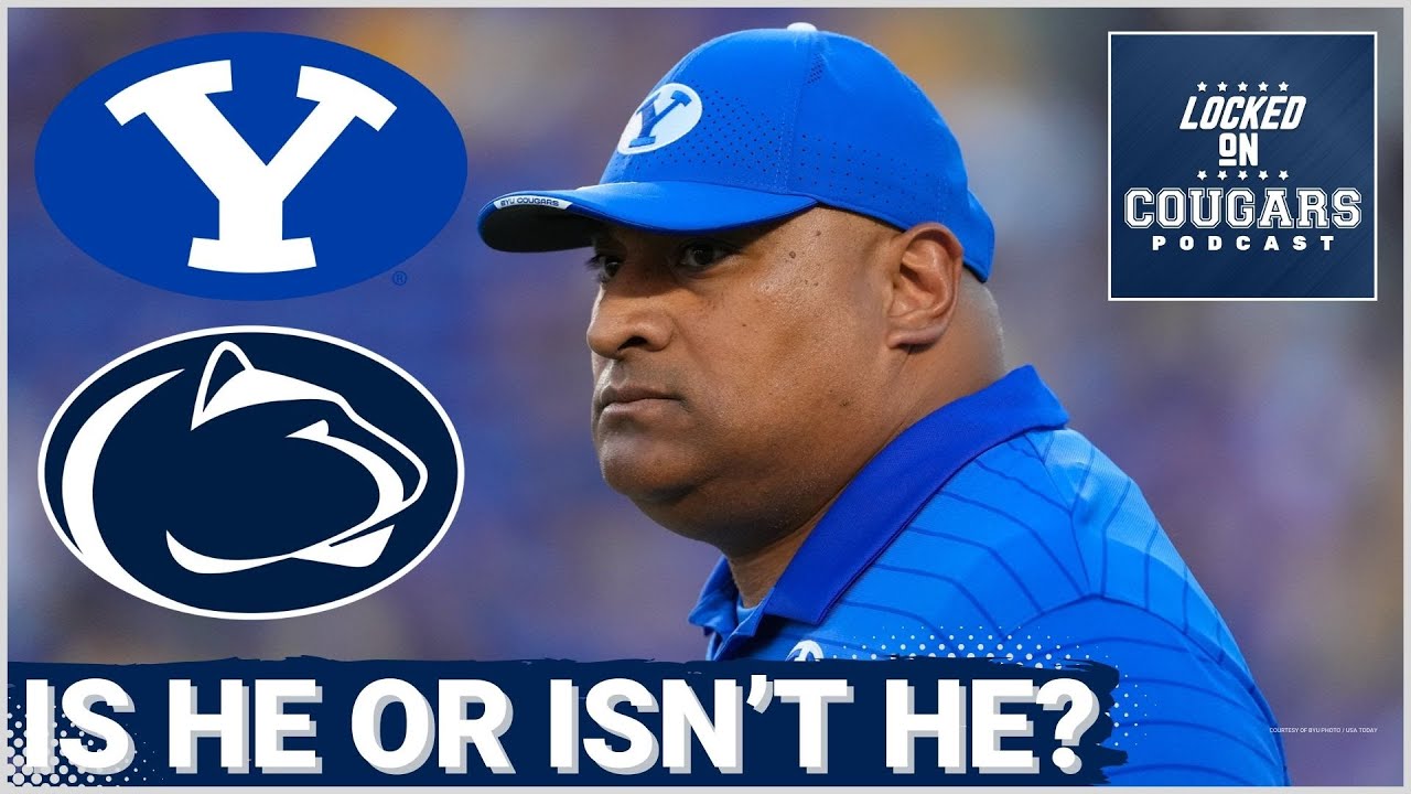 YouTube post by @LockedOnCougars for Wayfair. Caption reads: ALERT: BYU’s BOOSTERS RALLY as Kalani Satake....