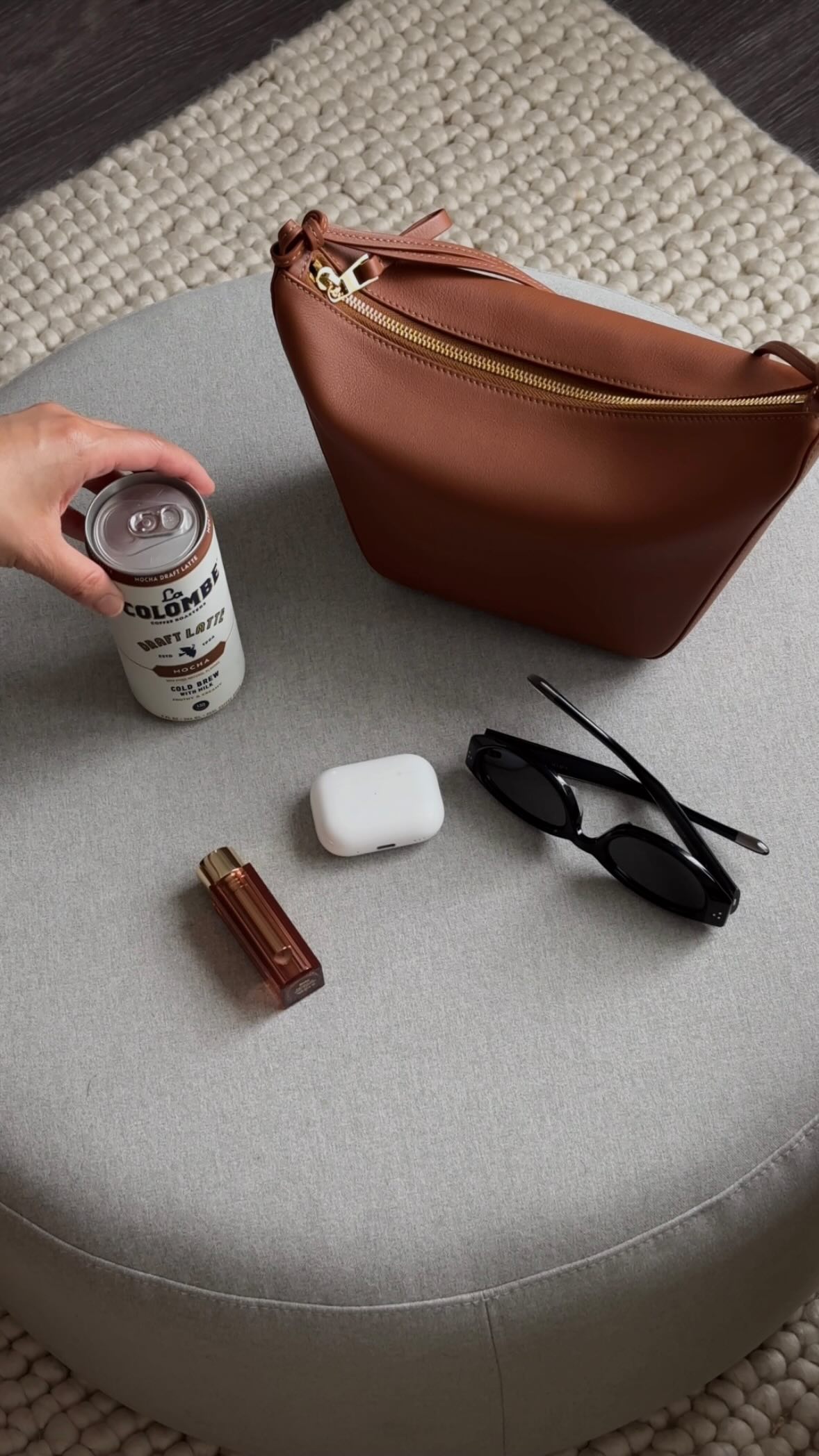 Instagram post by @thismodernstyle for La Colombe Coffee. Caption reads: getting ready with @lacolombecoffee....