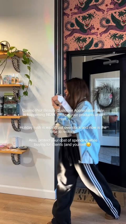 Instagram post by @megahairmaniac for Cosmo Prof Beauty. Caption reads: THE TIME IS NOW!! The holidays are BOOMIN and....