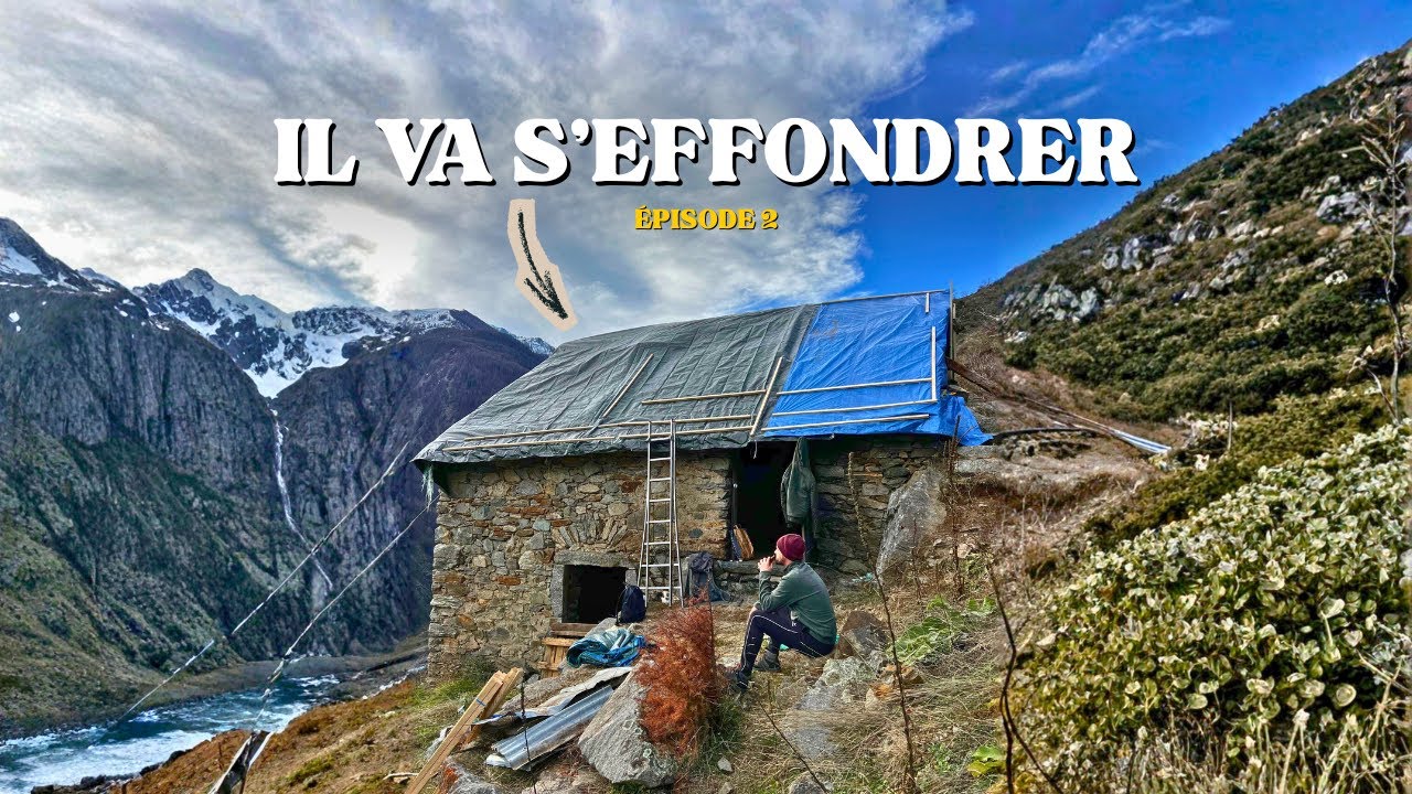 YouTube post by @TrekAttitude for Reolink. Caption reads: 15 days to renovate the roof of my ruined house....