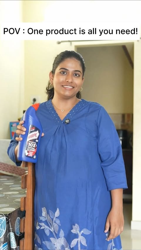 Instagram post by @ivalnandhini for Harpic. Caption reads: [...] need a whole cleaning kit. Just one Harpic....
