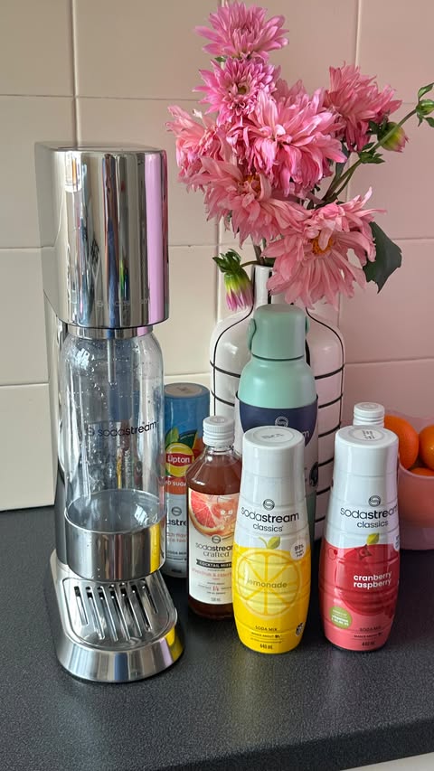 Instagram post by @etherealelsa for SodaStream. Caption reads: [...] treat craving healthier using my new....