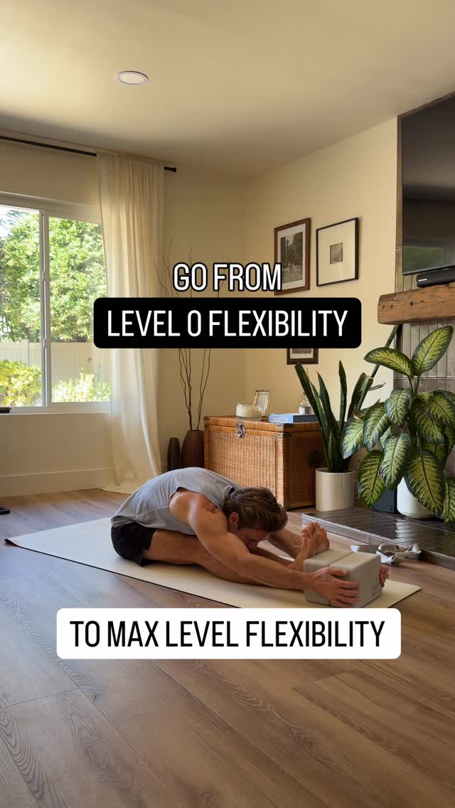 Instagram post by @joshkrameryoga for Alo Yoga. Caption reads: Level zero to max flexibility using adapted yoga....