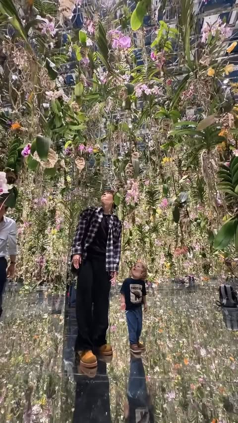 Instagram post by @ownwid for teamLab Planets TOKYO. Caption reads: @teamlab.planets ✨ #teamlabplanets #pr.