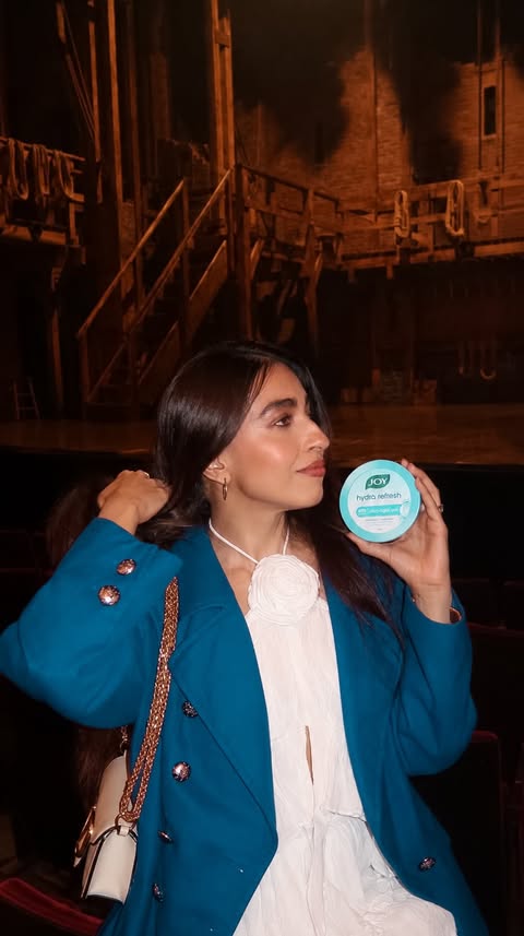 Instagram post by @neha_menghwani for Joy Personal Care. Caption reads: Travelling almost never suits my skin, especially....