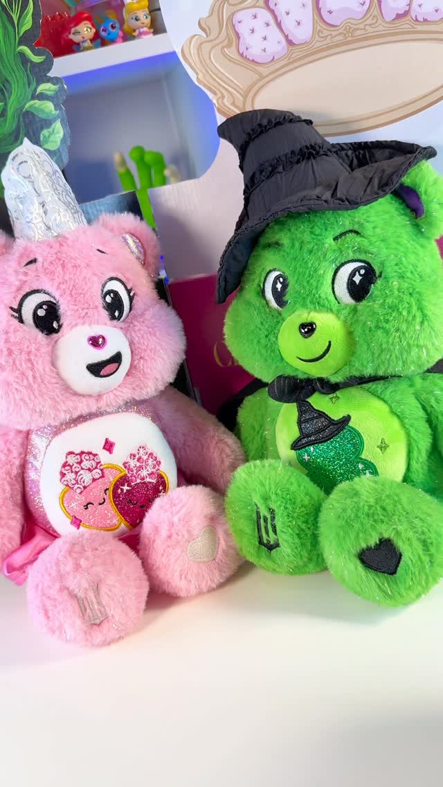 Instagram post by @dreamteamsworld for Basic Fun!. Caption reads: Wicked X Care Bears! Let’s find my match! #wicked....