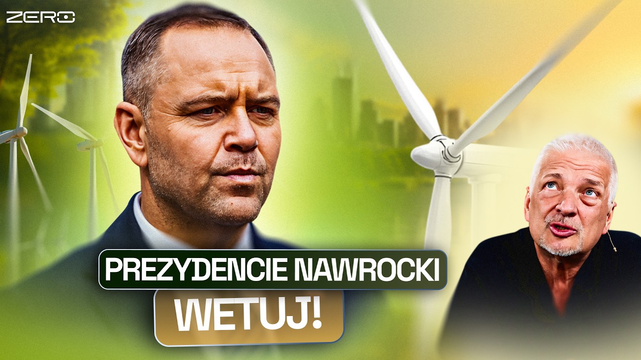 YouTube post by @KanalZeroPL for STS. Caption reads: WINDMILL ACT: WILL NAWROCKI VETO IT? THERE'S A....