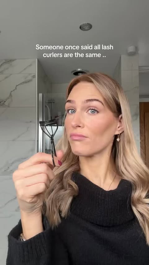 Instagram post by @emmabeattie45 for UKLASH. Caption reads: [...] #lashcurler #longlashes #lashlifts....