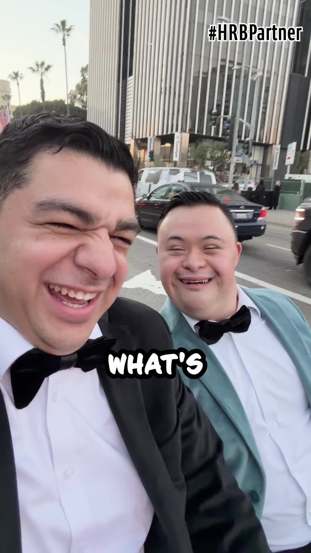 TikTok post by @valentinebrothers for H&R Block. Caption reads: [...] taxes. That’s why we partnered with H&R....