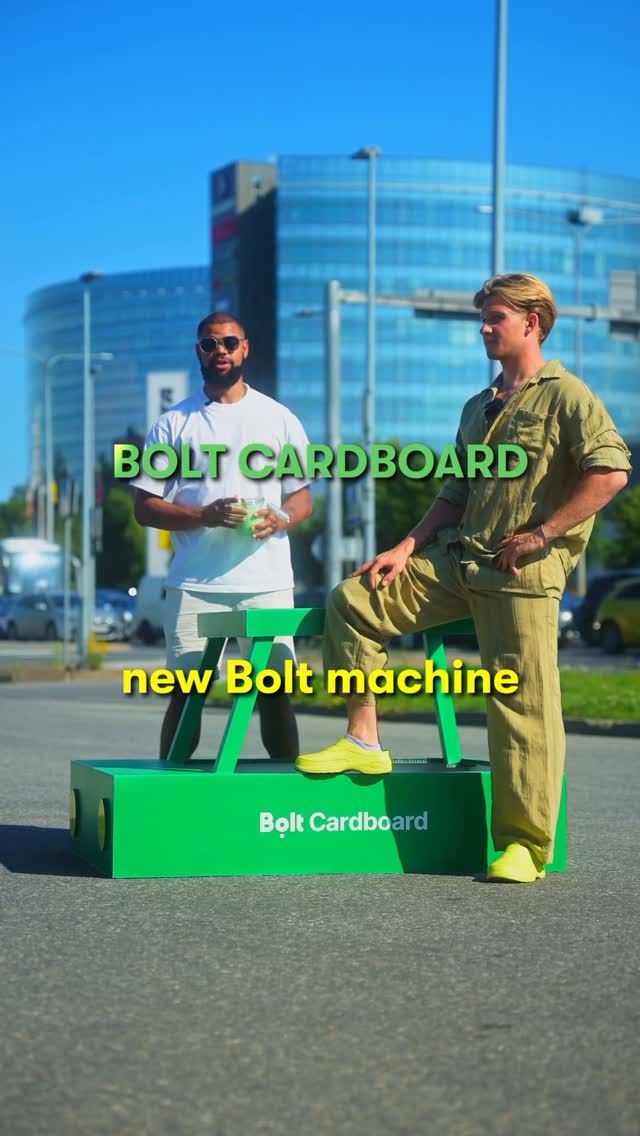 Instagram post by @goodmen_productions for Bolt. Caption reads: Owning a real car? Too expensive. Too polluting.....