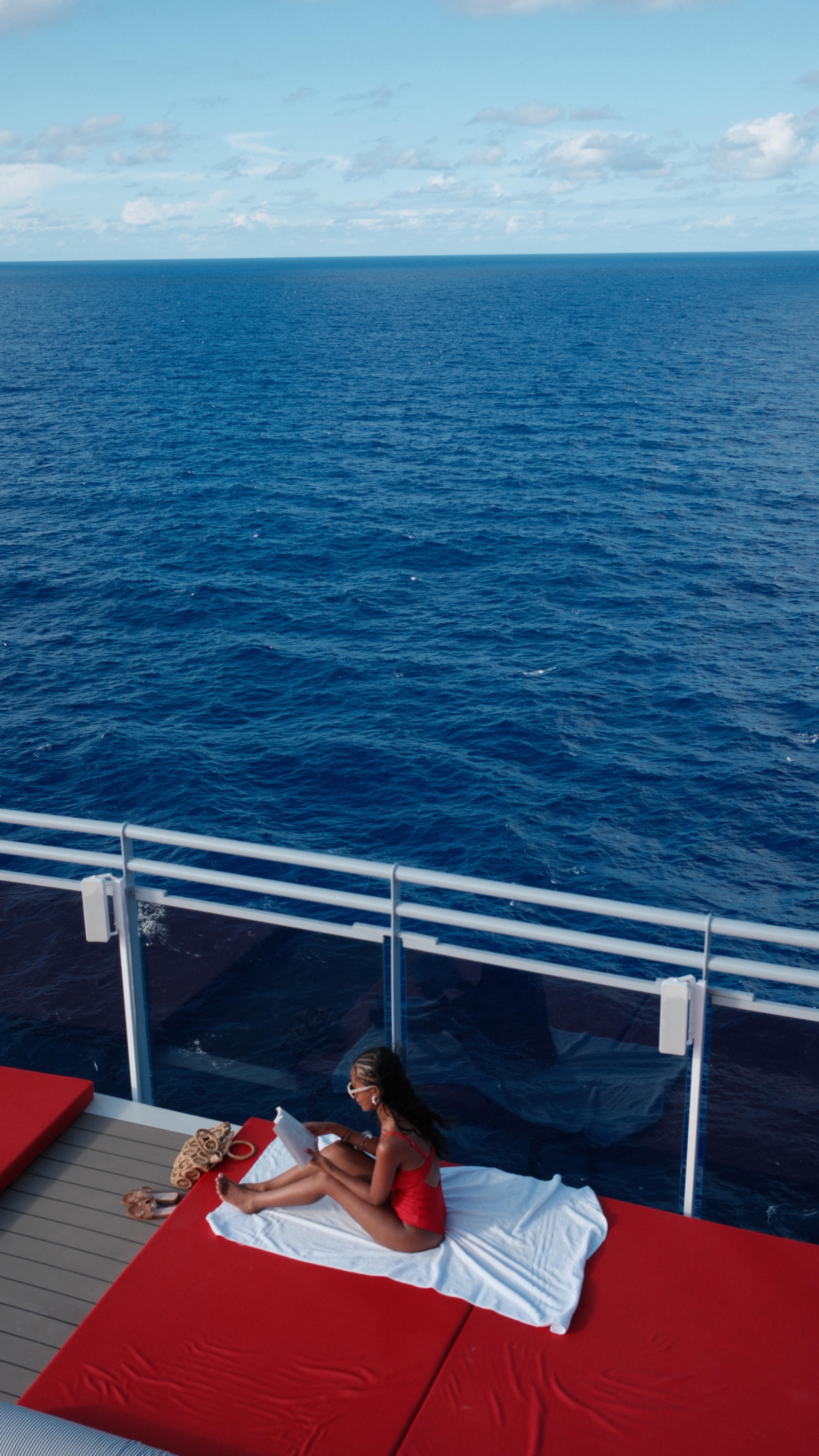 Instagram post by @bezafrehiwot for Virgin Voyages. Caption reads: his money, our money....