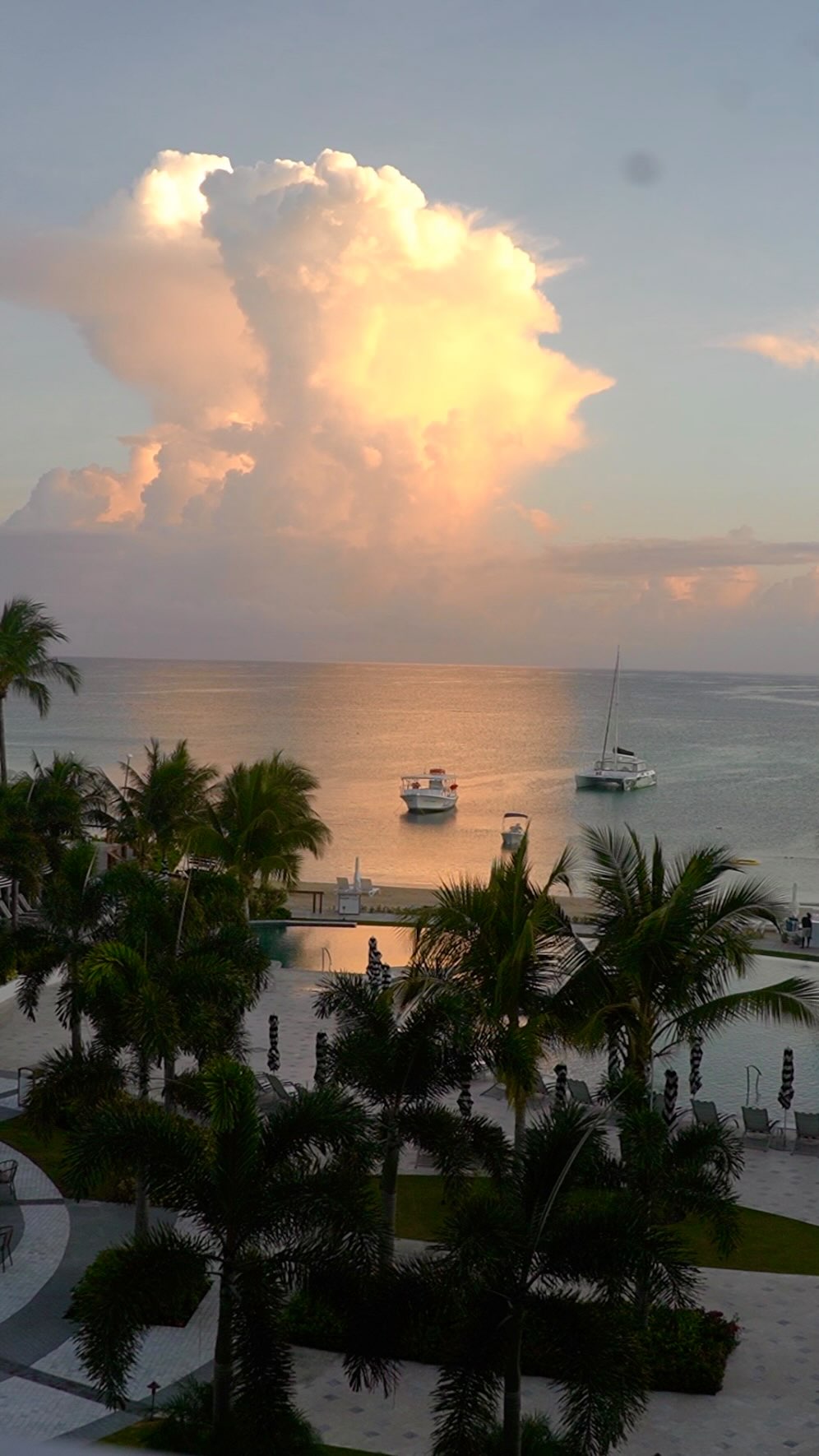 Instagram post by @babybushwhacked for Sandals Resorts. Caption reads: A rare moment of me not in my pajamas so I had to....