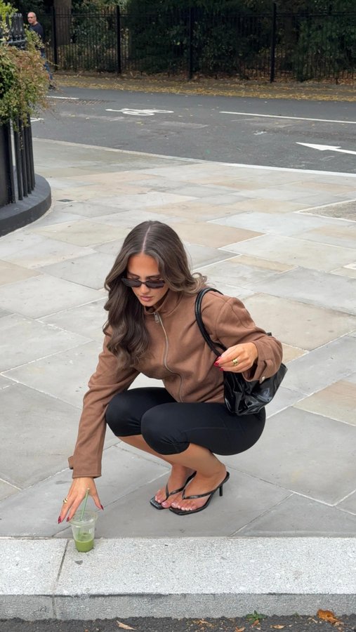 Instagram post by @tillypegg_ for Missguided. Caption reads: Autumn fits 🍂 @missguided TILLY10.