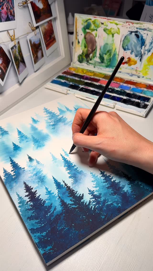 Instagram post by @ydnacydnam for MEEDEN ART. Caption reads: I tested the Meeden 100% cotton 300 gsm rough....