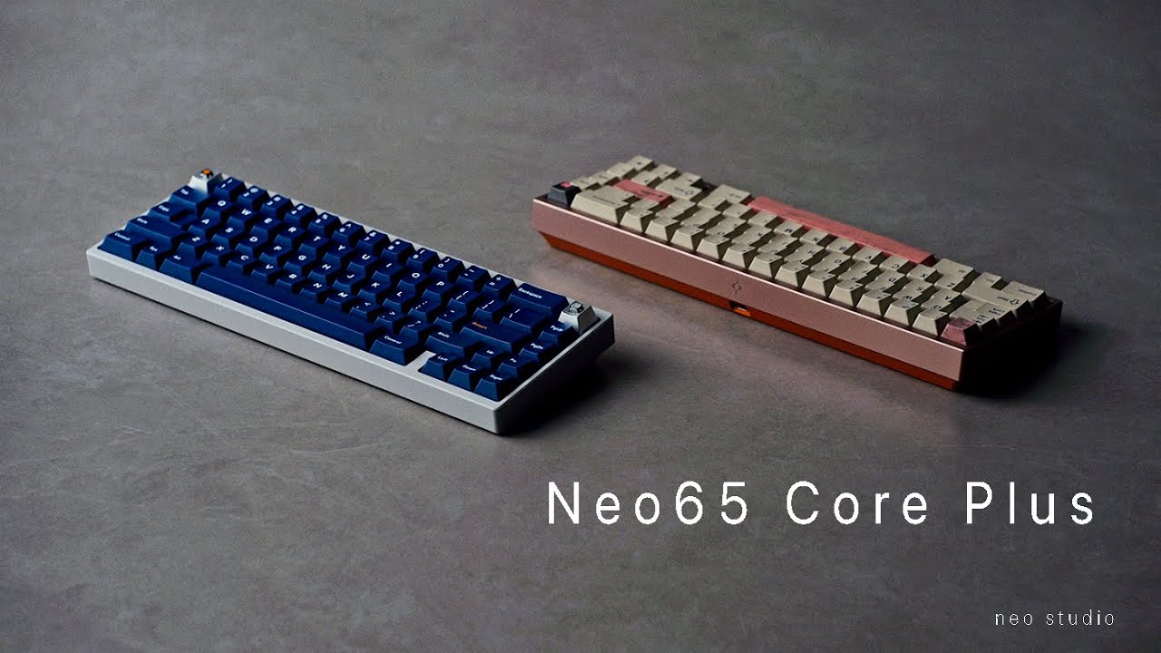 YouTube post by @MarkerChun for Qwertykeys. Caption reads: Neo65 Core Plus / Keyboard Preview.