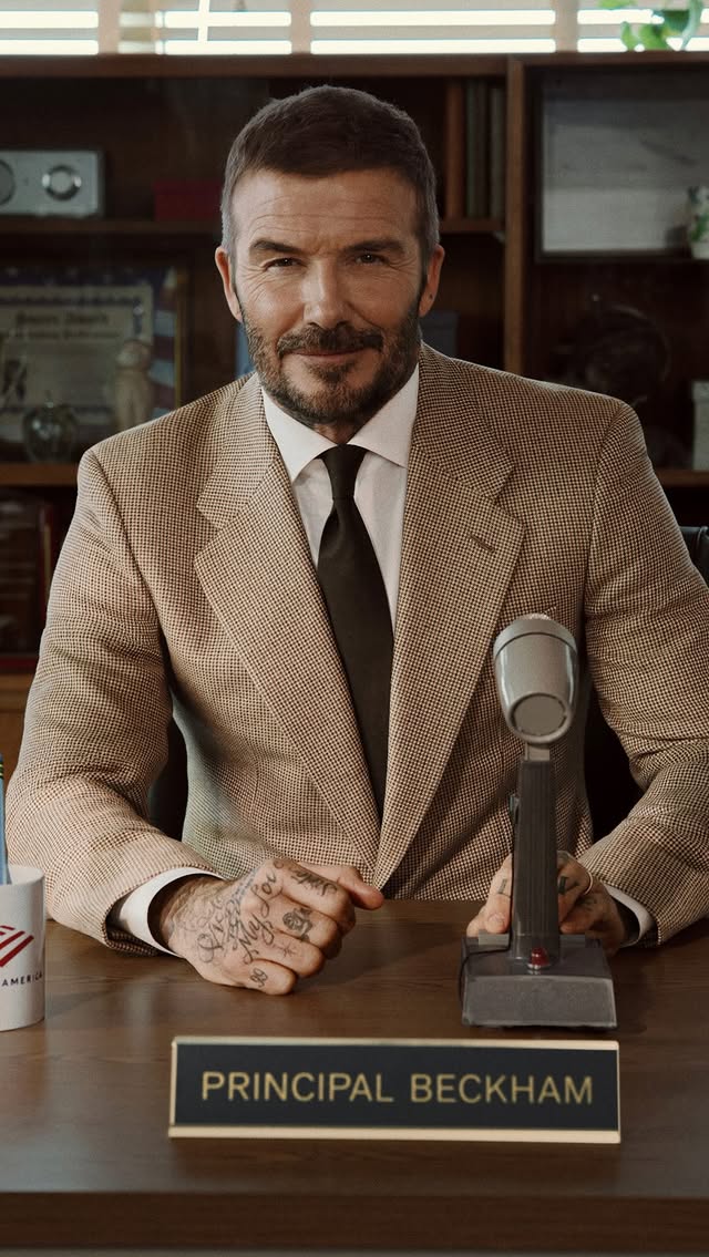Instagram post by @davidbeckham for Bank of America. Caption reads: [...] be supporting the amazing work of Bank of....