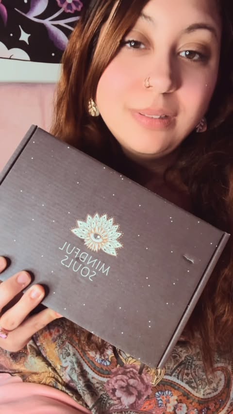 Instagram post by @kaleidoscopeintuition for Mindful Souls. Caption reads: Unboxing this Mindful Souls box felt like the....