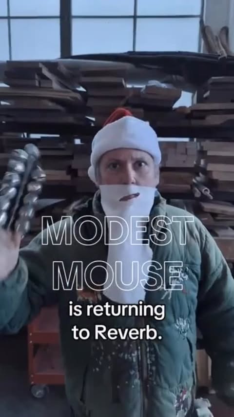 Instagram post by @modestmouse for Reverb. Caption reads: [...] who love gear news… The Official Modest....