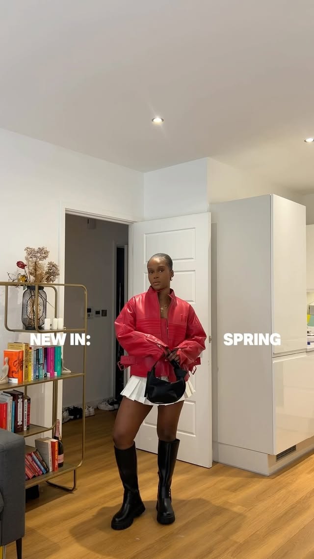 Instagram post by @thinklikekandie for House of Sunny. Caption reads: [...] jeans and a nice top 👌🏾☺️ Jacket....