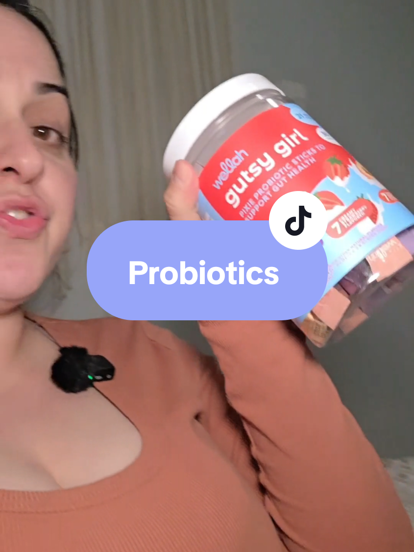 TikTok post by @irenetoks for Wellah Nutrition. Caption reads: [...] things to support my gut health 😫 @Wellah....