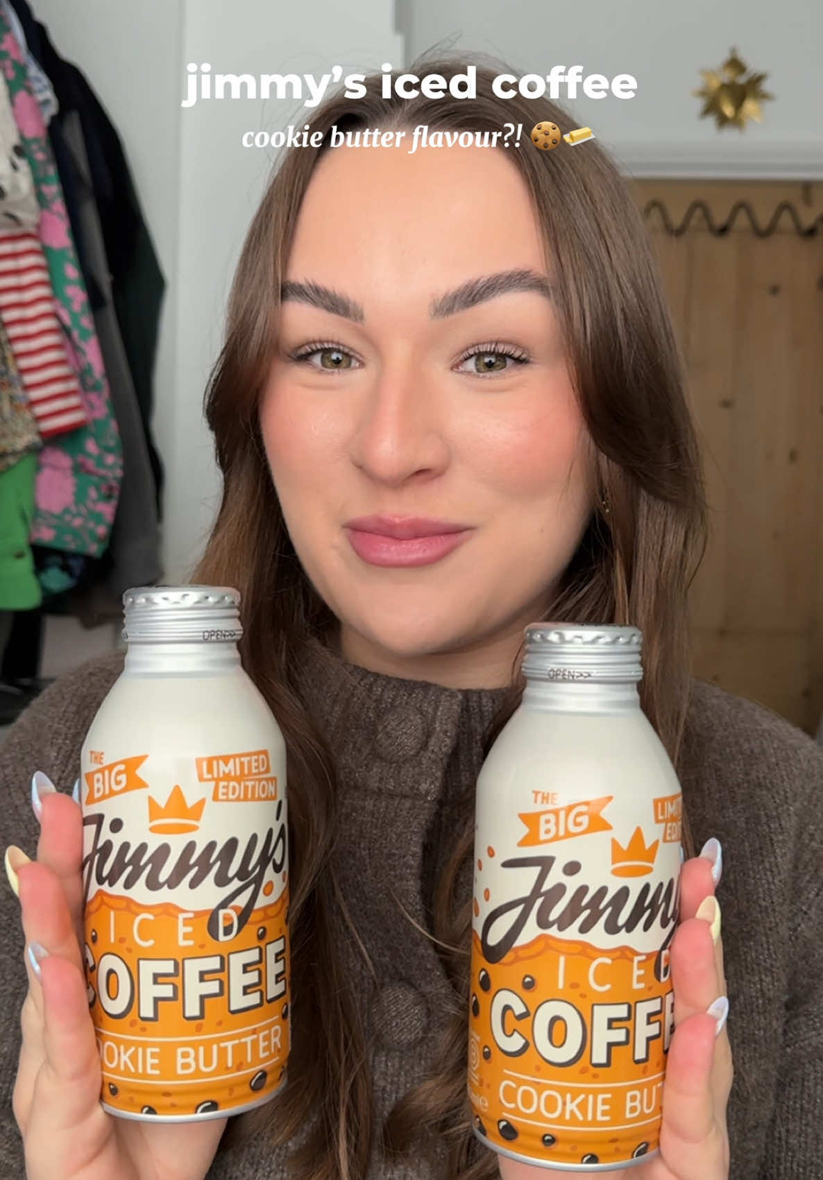 TikTok post by @chloenowicki1 for Jimmy's Iced Coffee. Caption reads: [...] it before it’s gone!! 🚀 (gifted)....